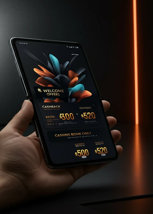 Interface du Golden Panda Casino affichant une page des promotions avec des bonus de bienvenue, des tours gratuits et des offres de cashback pour les joueurs en ligne.